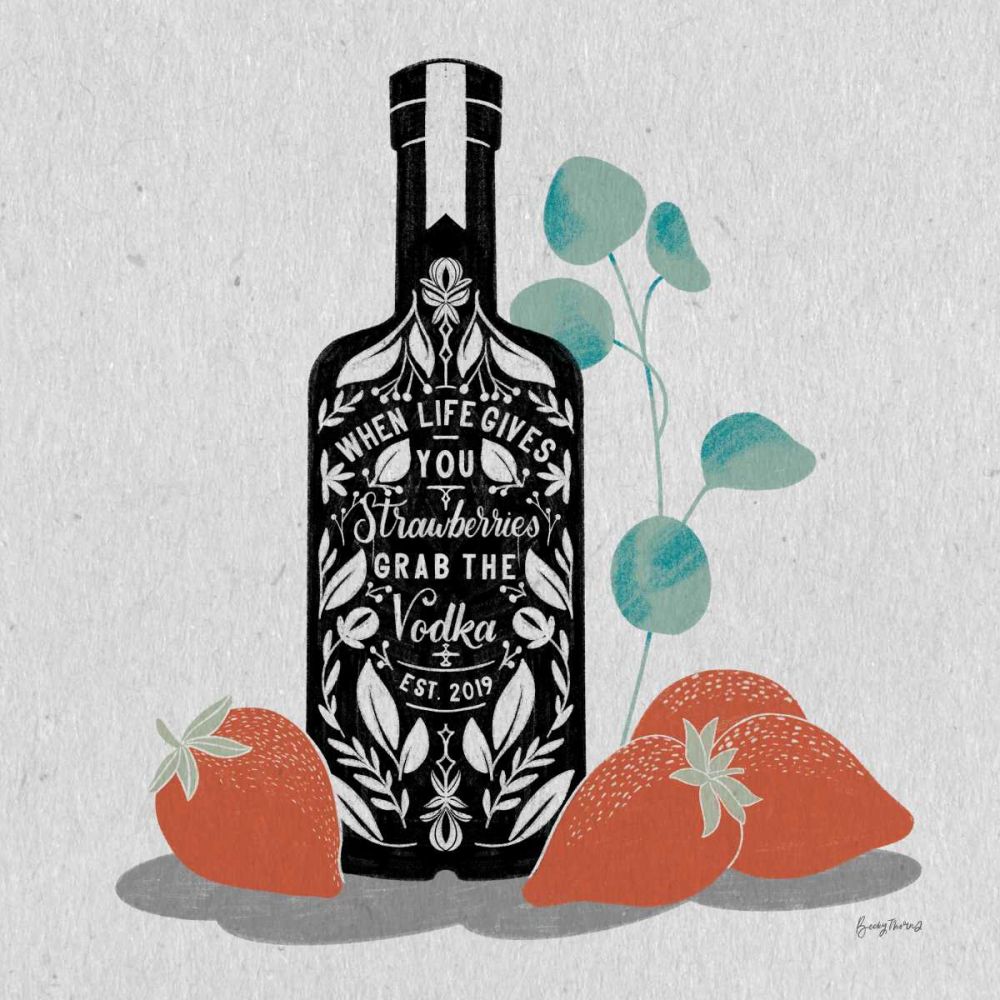 Fruity Spirits Vodka art print by Becky Thorns for $57.95 CAD