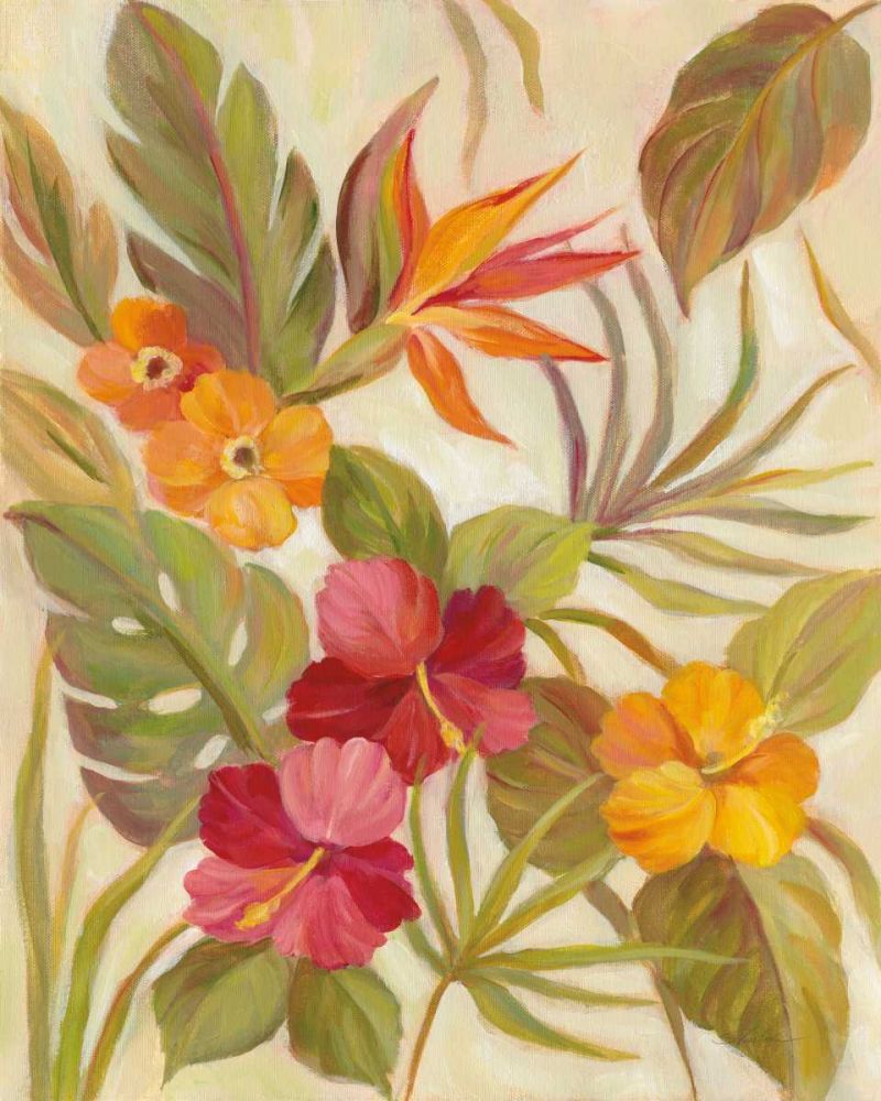 Coral Tropical Floral I art print by Silvia Vassileva for $57.95 CAD
