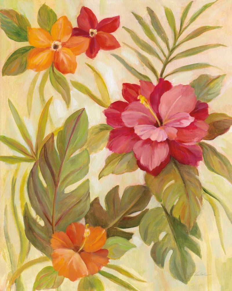 Coral Tropical Floral II art print by Silvia Vassileva for $57.95 CAD