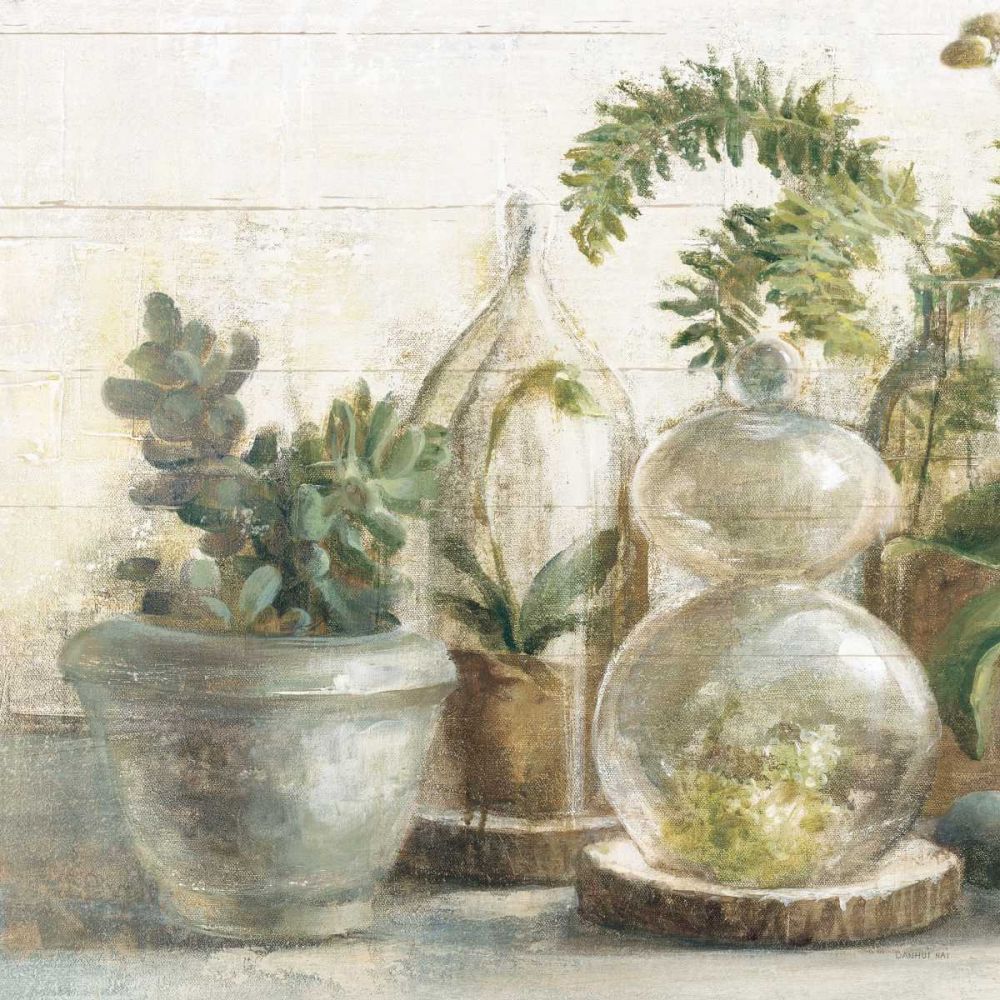 Greenhouse Orchids on Shiplap II art print by Danhui Nai for $57.95 CAD