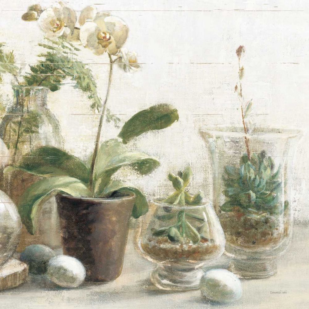 Greenhouse Orchids on Shiplap III art print by Danhui Nai for $57.95 CAD