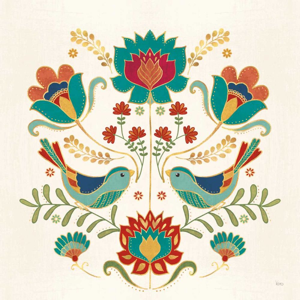 Folk Floral III v2 art print by Veronique Charron for $57.95 CAD