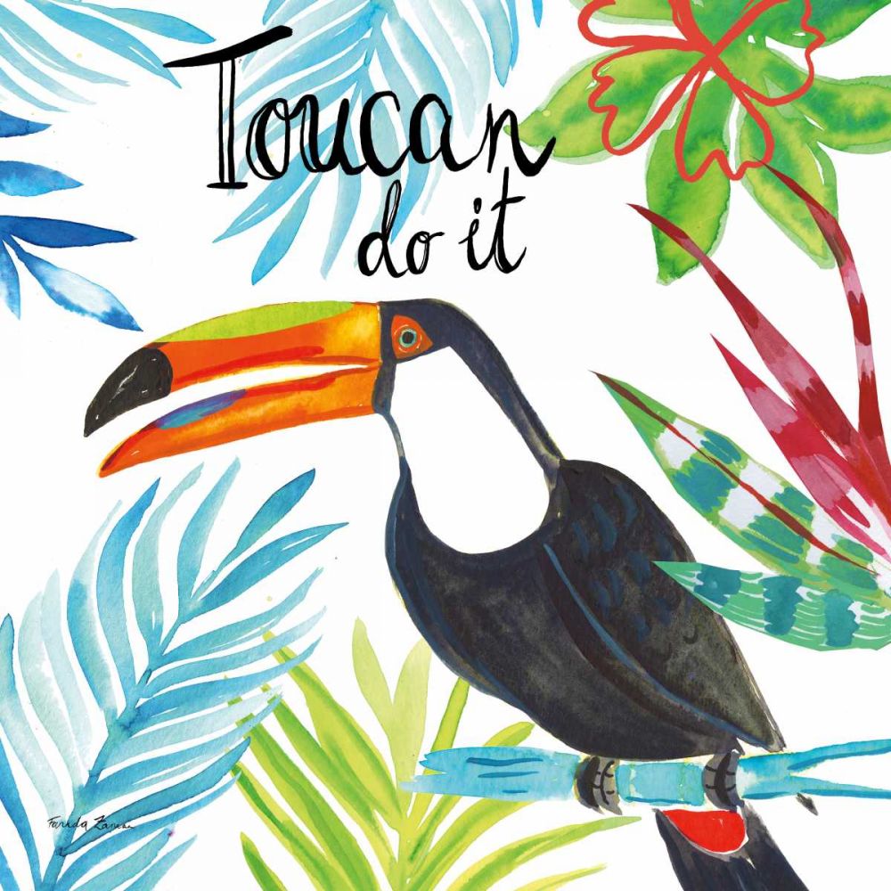 Tropicana II Toucan art print by Farida Zaman for $57.95 CAD