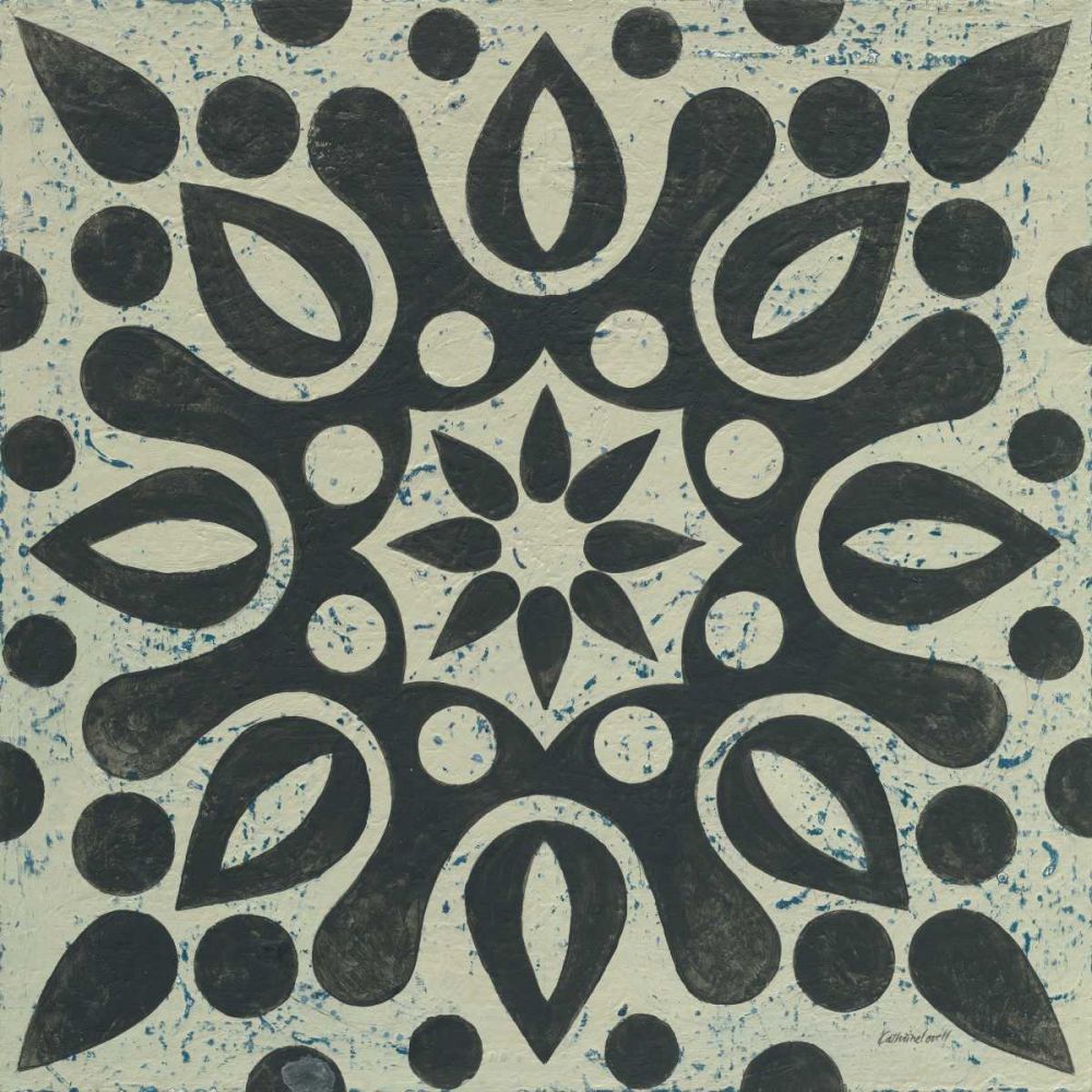 Black and White Tile IV art print by Kathrine Lovell for $57.95 CAD