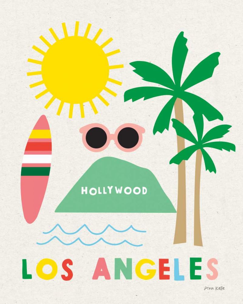 City Fun Los Angeles art print by Ann Kelle for $57.95 CAD