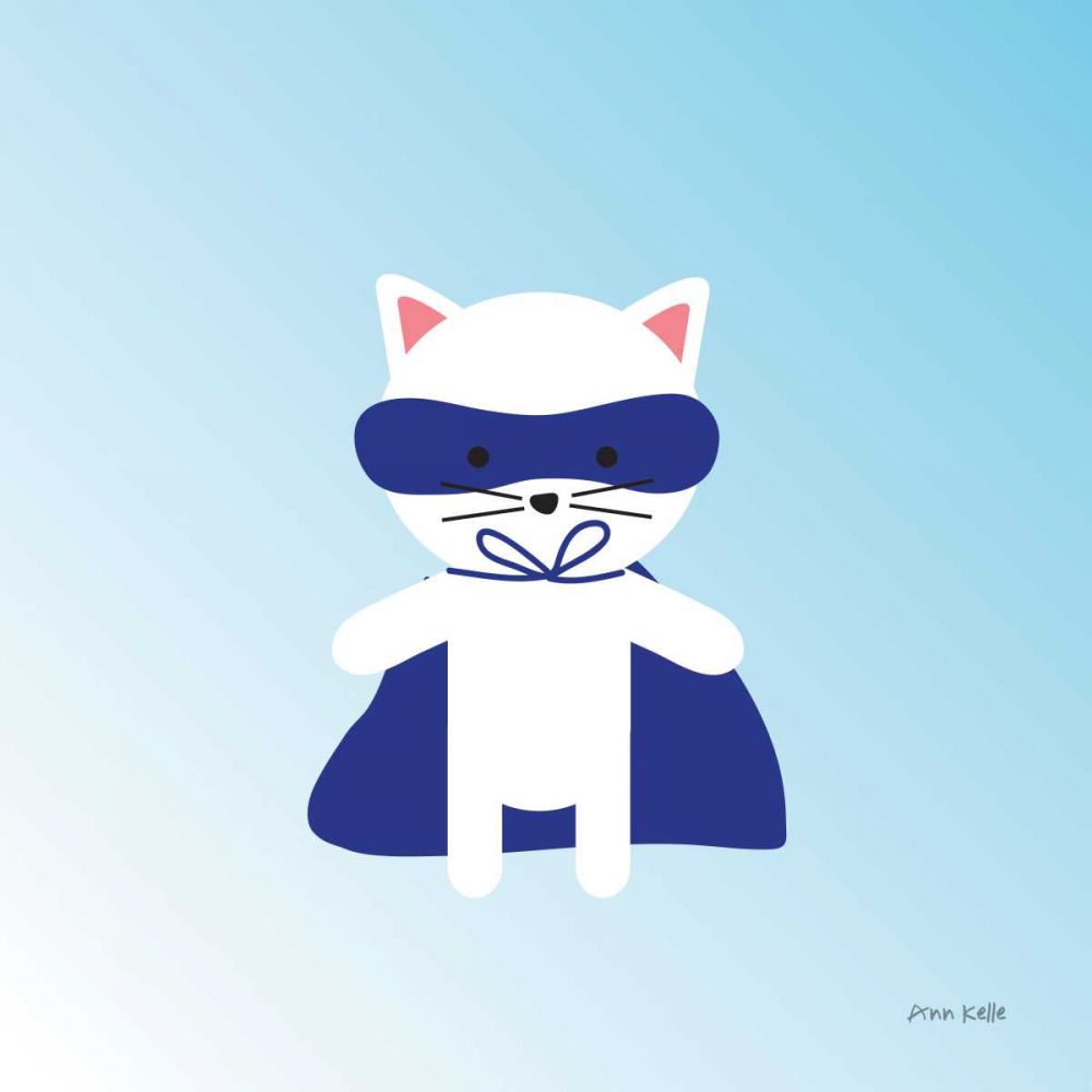 Cat Super Hero art print by Ann Kelle for $57.95 CAD