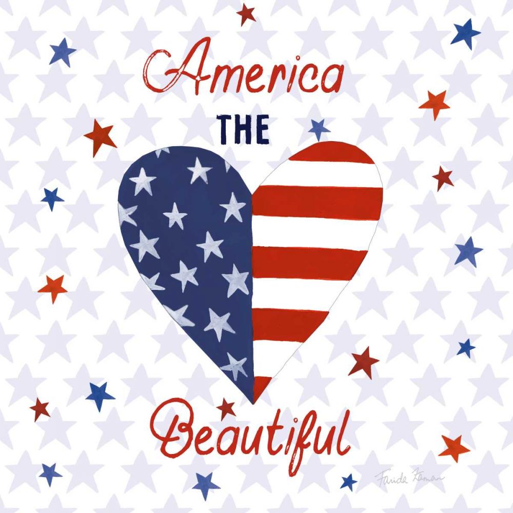 America the Beautiful II Square art print by Farida Zaman for $57.95 CAD