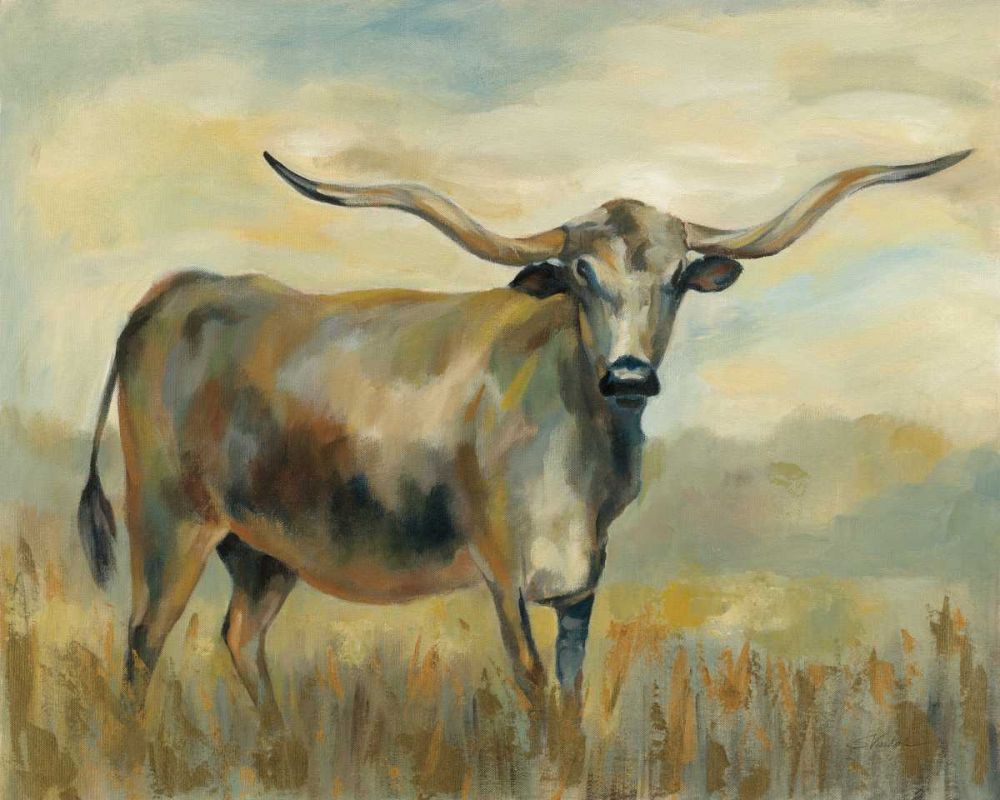 Longhorn Cow art print by Silvia Vassileva for $57.95 CAD