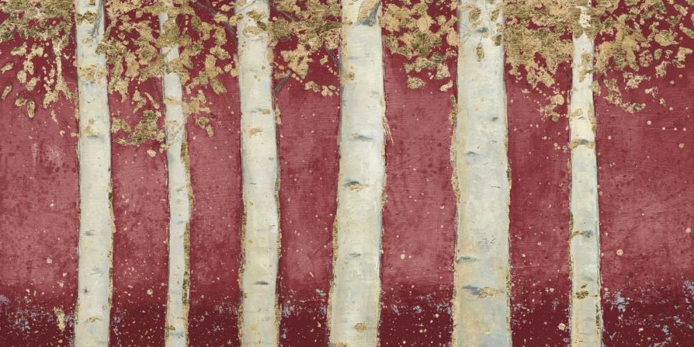 Magnificent Birch Grove Burgundy Crop art print by James Wiens for $57.95 CAD