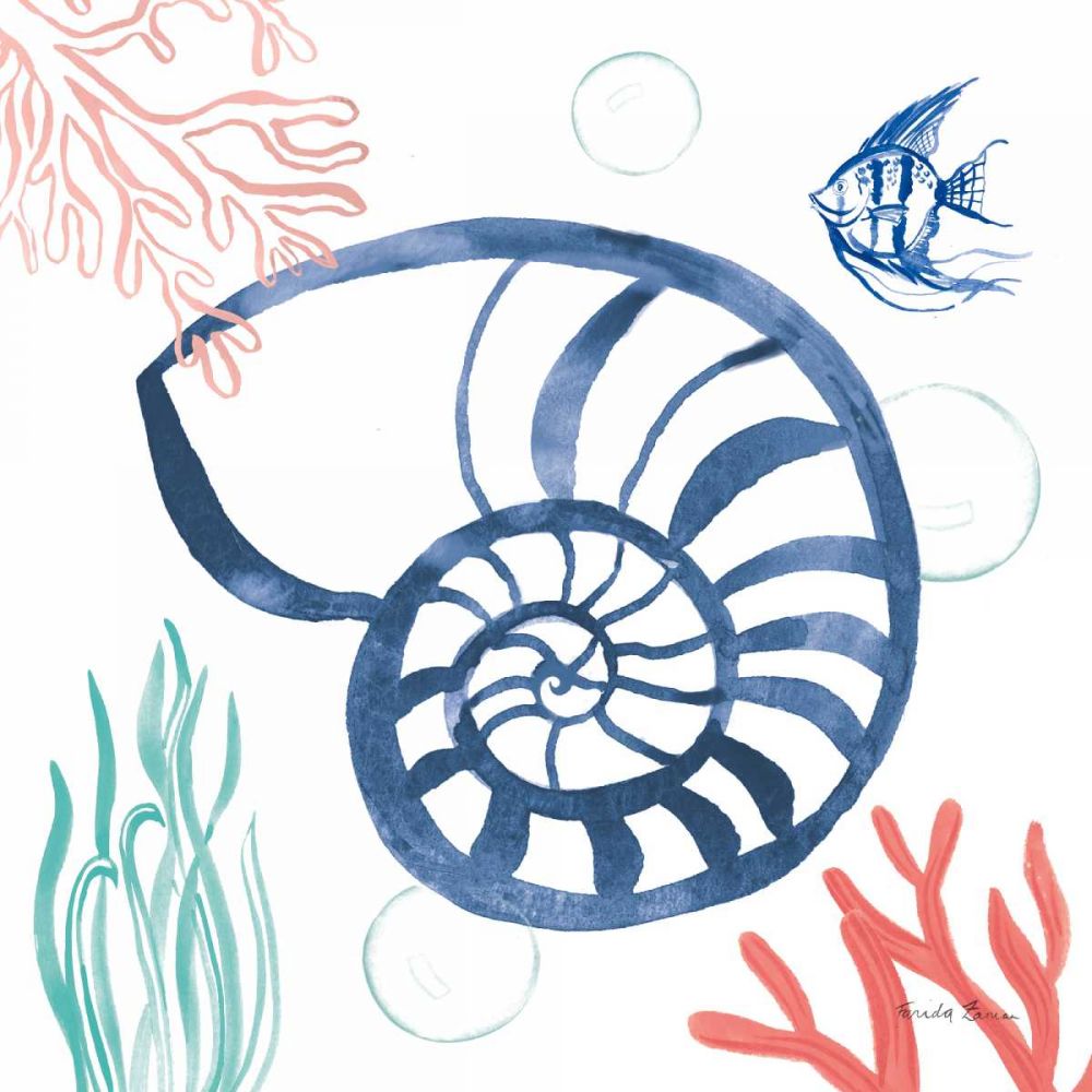 Coastal Jewels I Coral Cove art print by Farida Zaman for $57.95 CAD