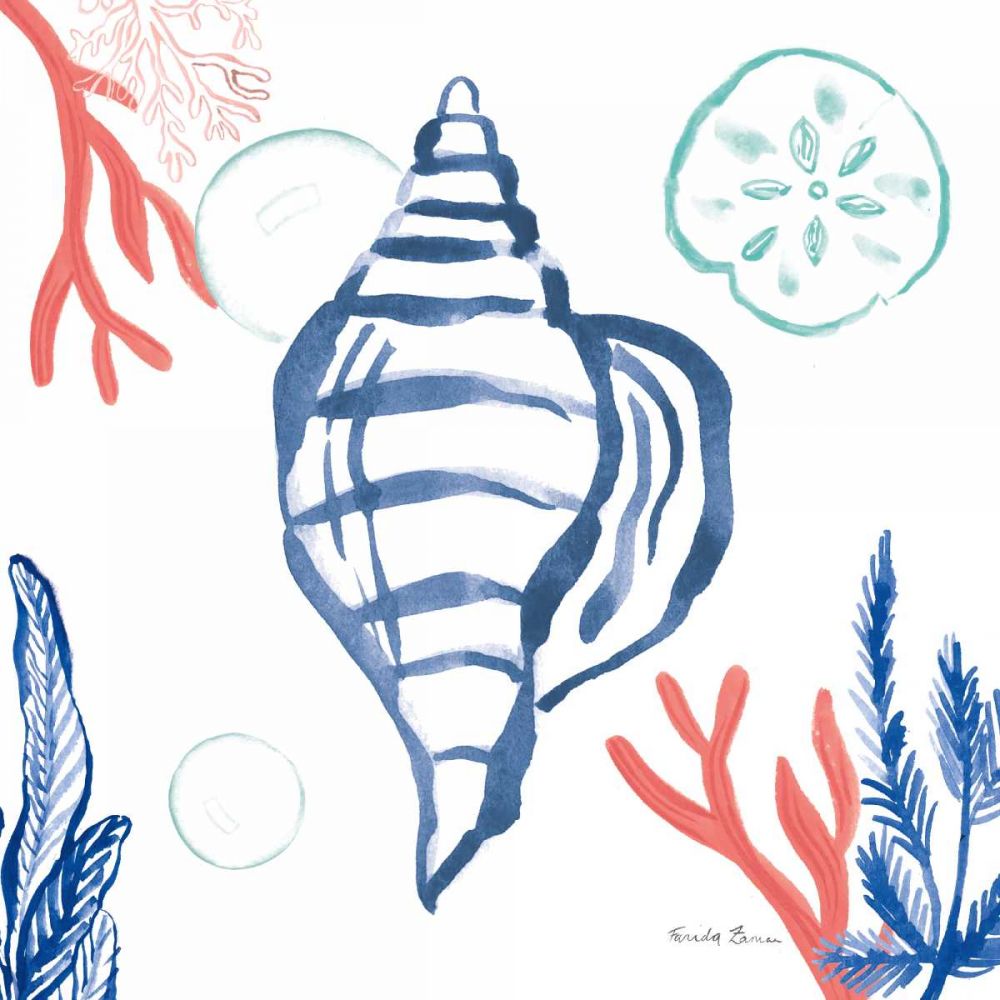 Coastal Jewels II Coral Cove art print by Farida Zaman for $57.95 CAD