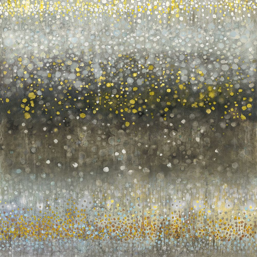 Abstract Rain Yellow Gray art print by Danhui Nai for $57.95 CAD