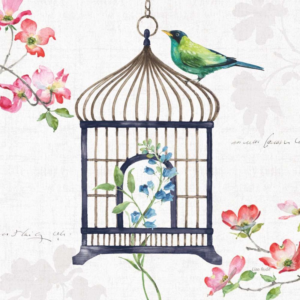 Dogwood Garden VI Navy art print by Lisa Audit for $57.95 CAD