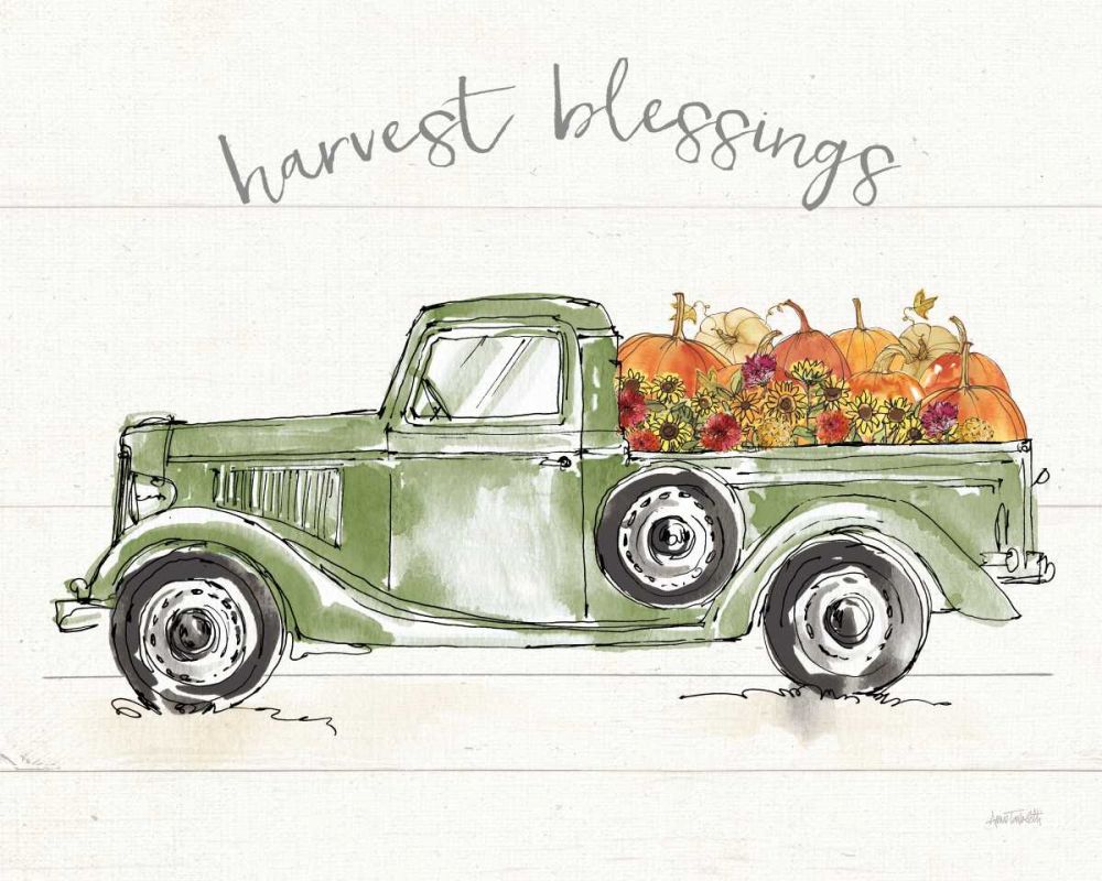 Modern Farmhouse VIII Green Truck art print by Anne Tavoletti for $57.95 CAD