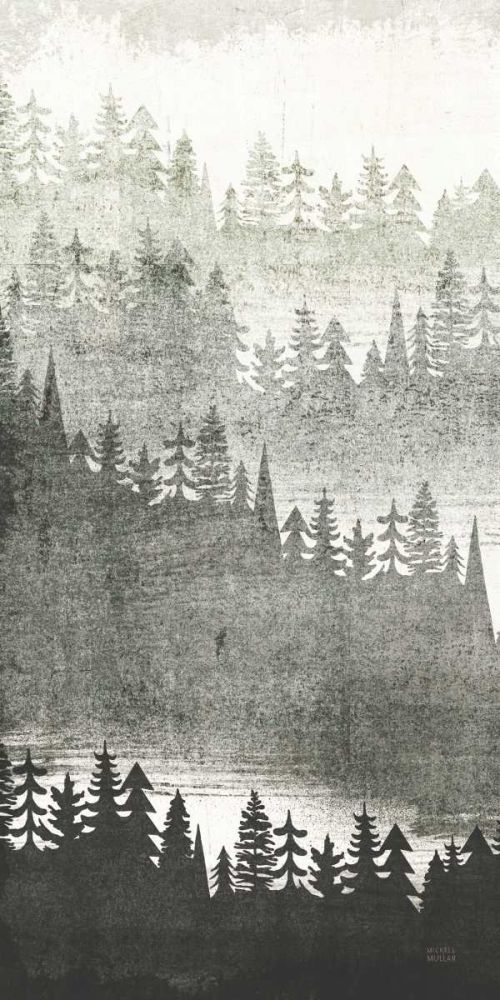 Mountainscape Silver Panel I art print by Michael Mullan for $57.95 CAD