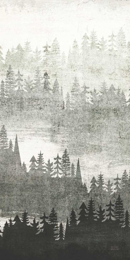 Mountainscape Silver Panel II art print by Michael Mullan for $57.95 CAD