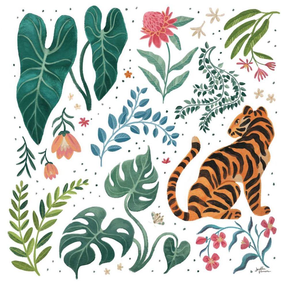 Jungle Love V White art print by Janelle Penner for $57.95 CAD