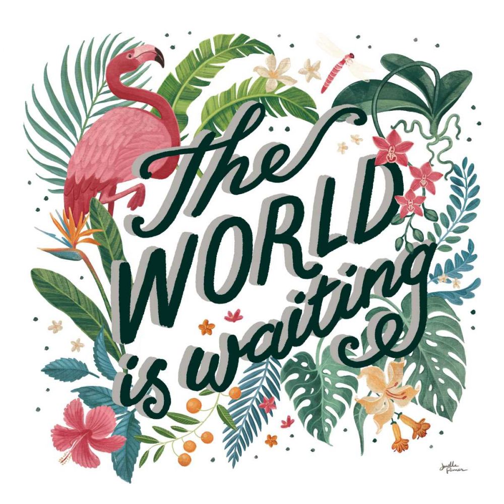 Jungle Love VIII White art print by Janelle Penner for $57.95 CAD
