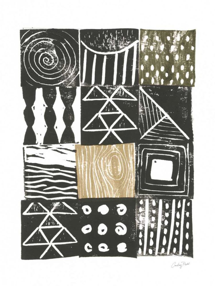 Block Print V Green Sand art print by Courtney Prahl for $57.95 CAD