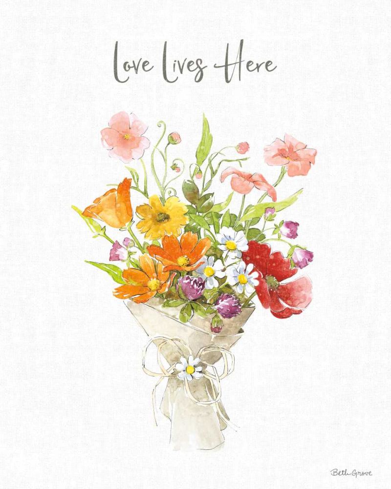 Farmhouse Floral V art print by Beth Grove for $57.95 CAD