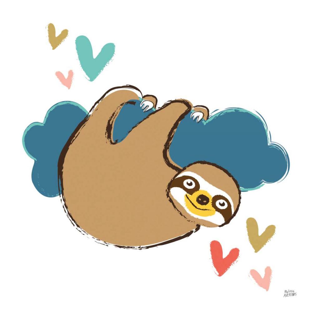 Colorful Sloth II art print by Melissa Averinos for $57.95 CAD