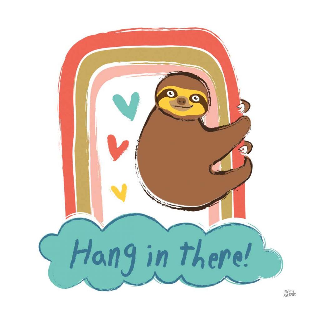 Colorful Sloth I v2 art print by Melissa Averinos for $57.95 CAD