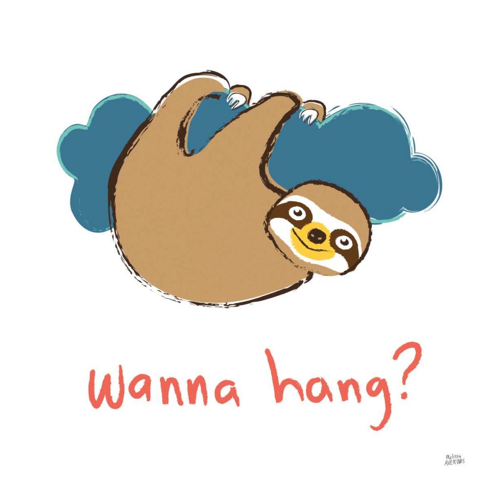 Colorful Sloth II v2 art print by Melissa Averinos for $57.95 CAD