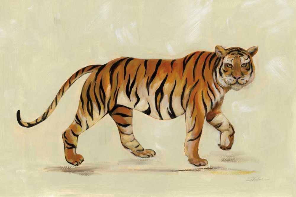 Walking Tiger art print by Silvia Vassileva for $57.95 CAD