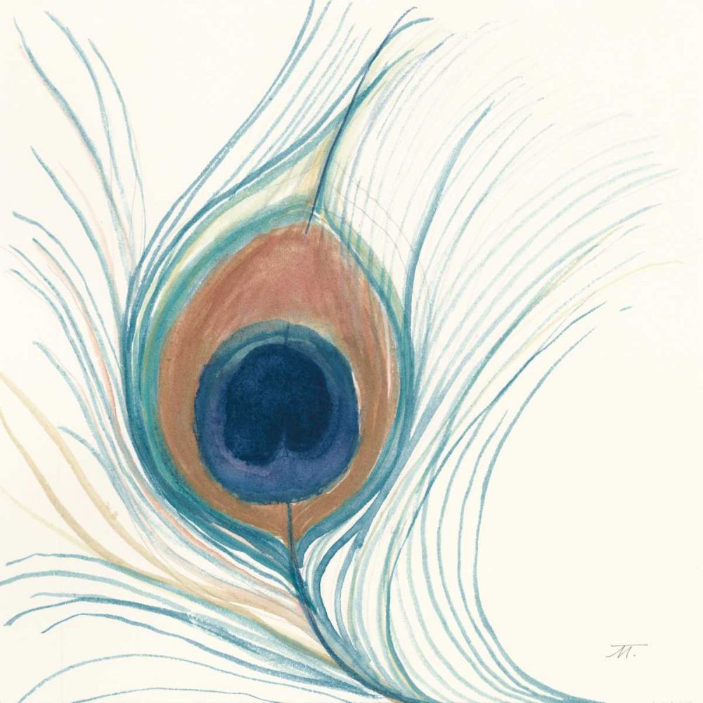 Peacock Feather II Blue art print by Miranda Thomas for $57.95 CAD