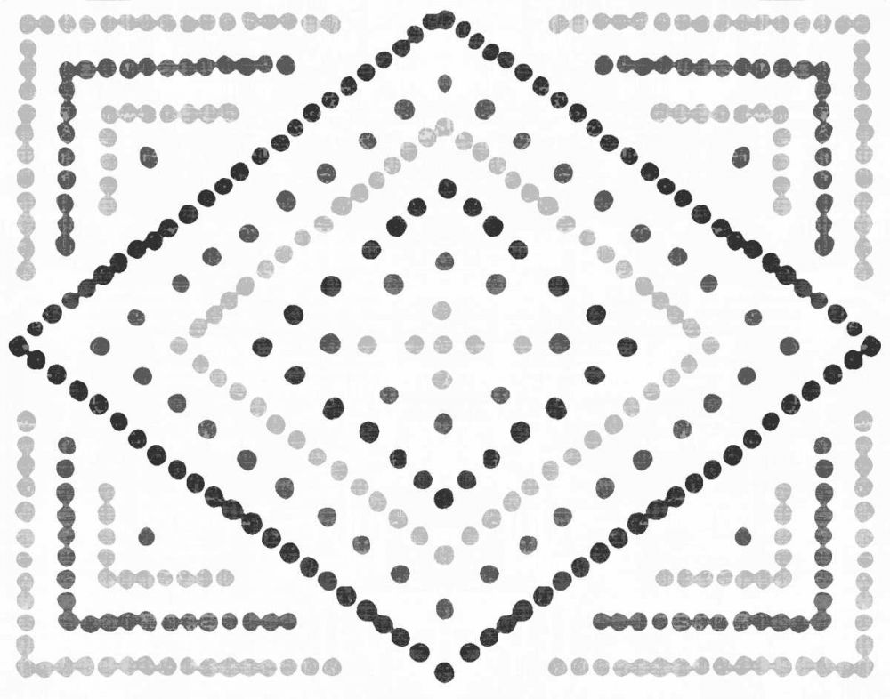 Daisy Dots Tile II Black art print by Wild Apple Portfolio for $57.95 CAD