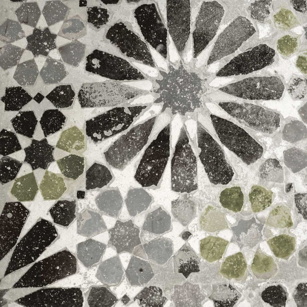 Alhambra Tile III Gray Green art print by Sue Schlabach for $57.95 CAD