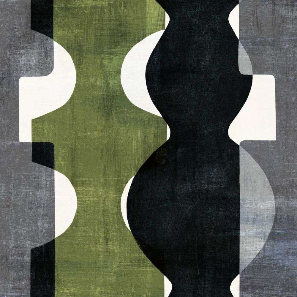 Geometric Deco II with Green art print by Wild Apple Portfolio for $57.95 CAD
