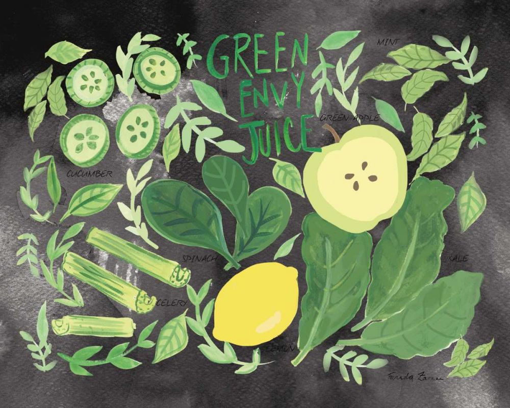 Fruitie Smoothie III on Black art print by Farida Zaman for $57.95 CAD