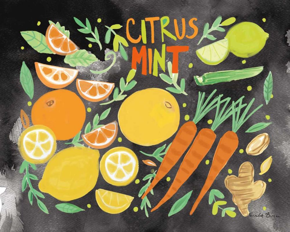 Fruitie Smoothie IV on Black art print by Farida Zaman for $57.95 CAD