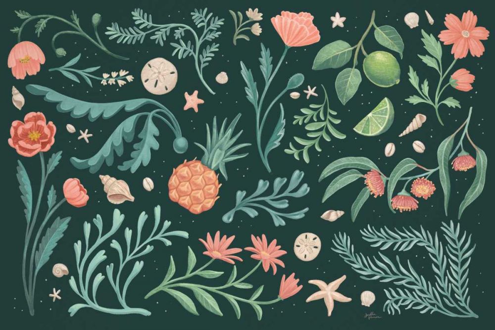 Seaside Botanical I Dark art print by Janelle Penner for $57.95 CAD