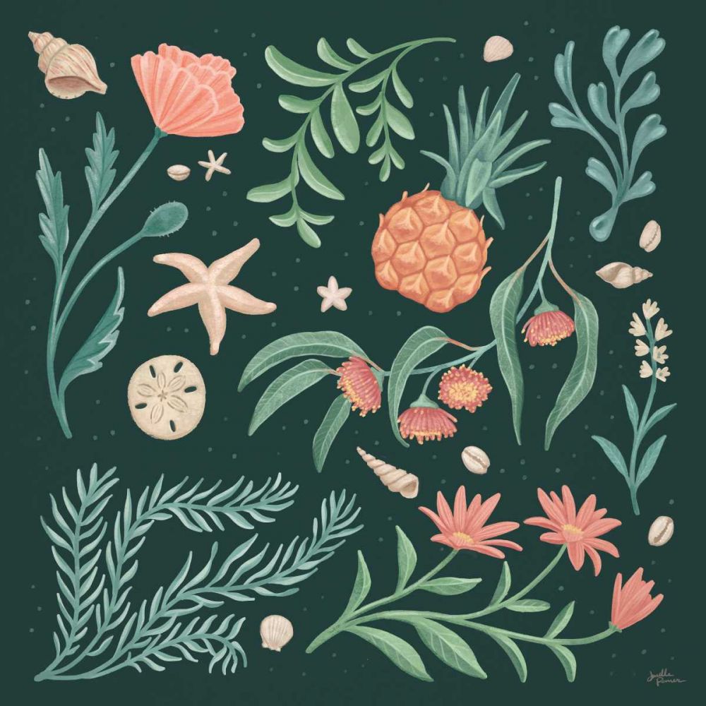 Seaside Botanical III Dark art print by Janelle Penner for $57.95 CAD