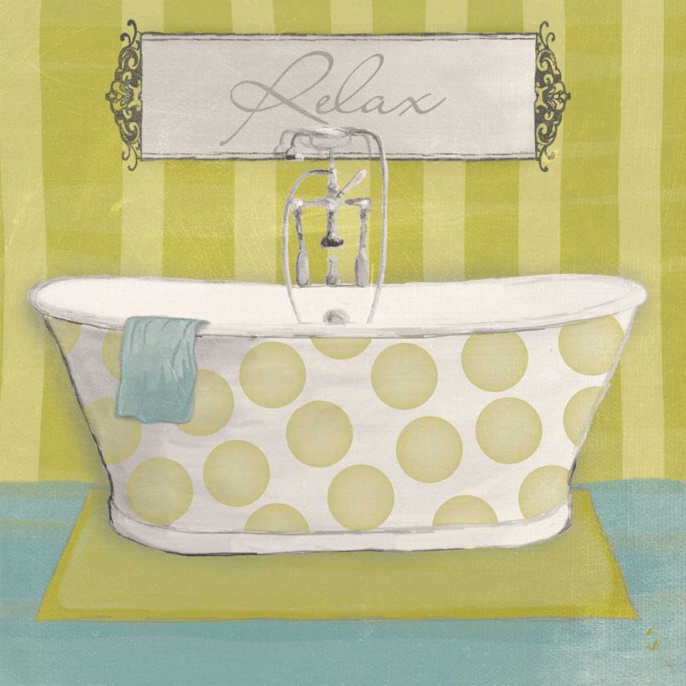 Polka Tub I art print by Sarah Adams for $57.95 CAD