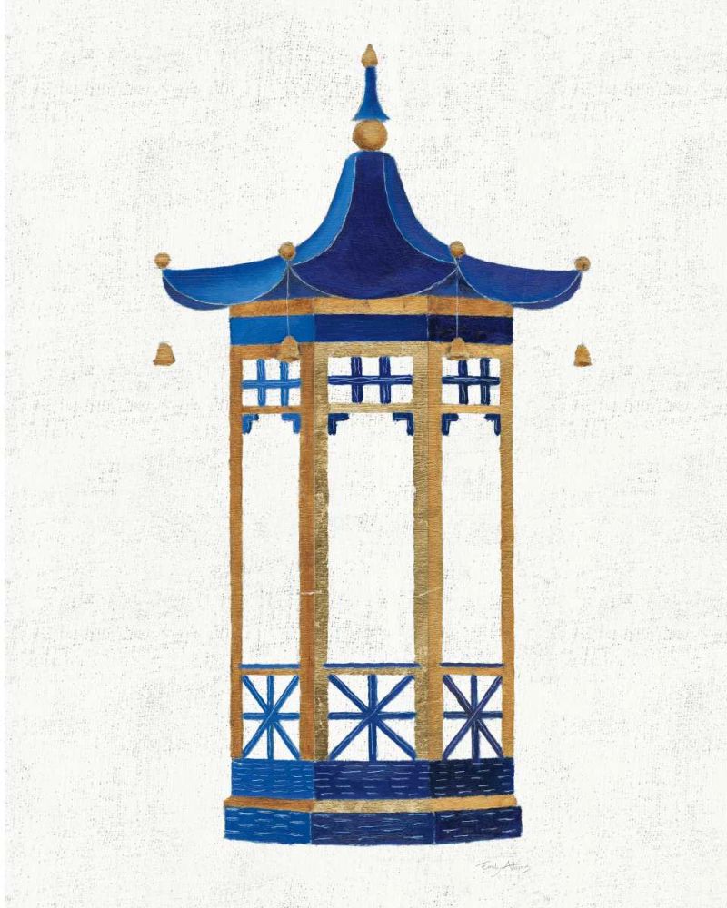 Flora Chinoiserie VII Textured art print by Emily Adams for $57.95 CAD