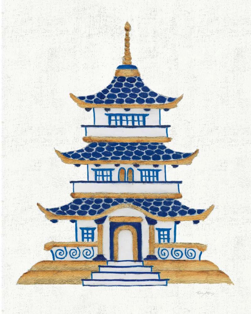 Flora Chinoiserie VIII Textured art print by Emily Adams for $57.95 CAD