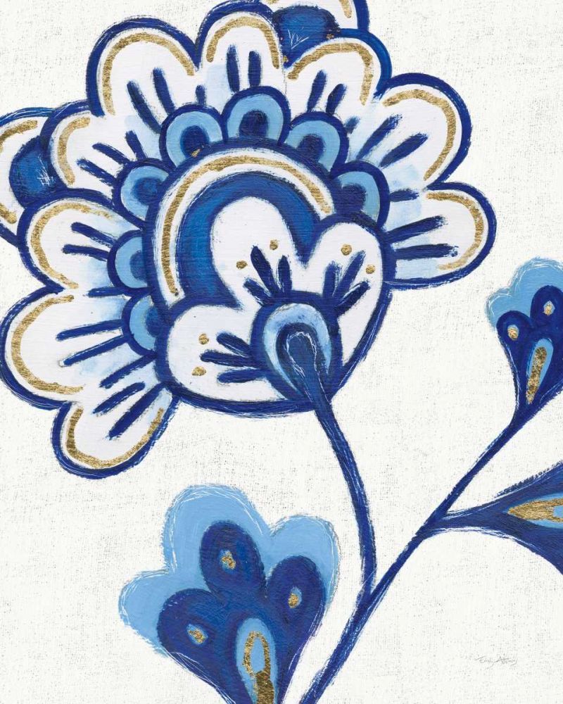 Flora Chinoiserie VI Textured art print by Emily Adams for $57.95 CAD