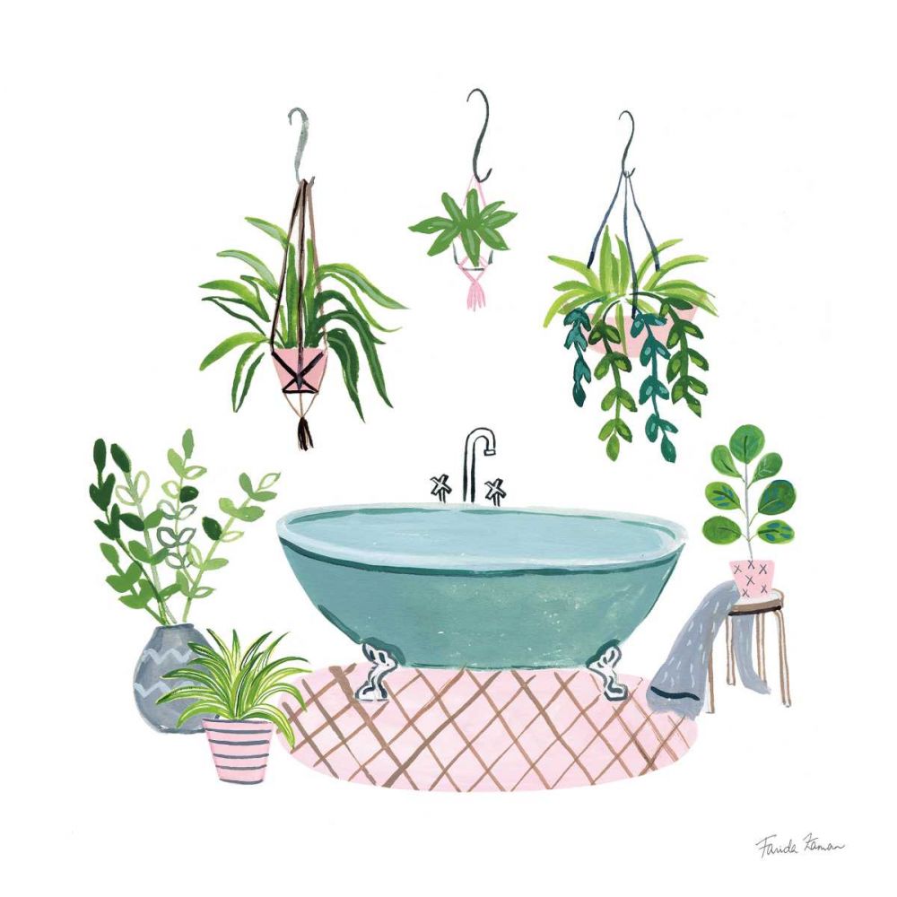 Green Bathroom II art print by Farida Zaman for $57.95 CAD