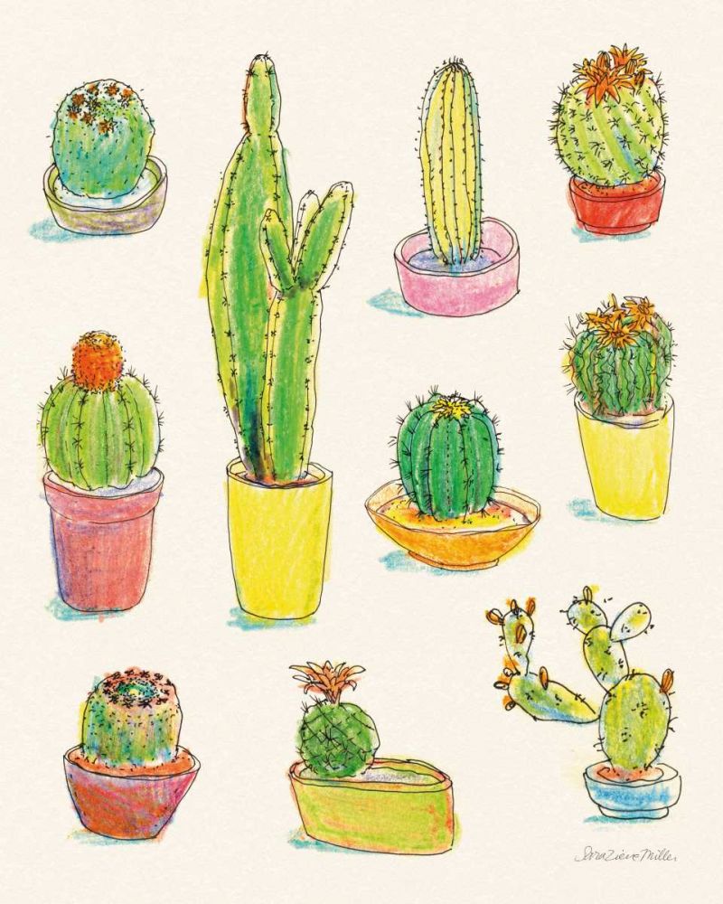 Cacti Garden I art print by Sara Zieve Miller for $57.95 CAD