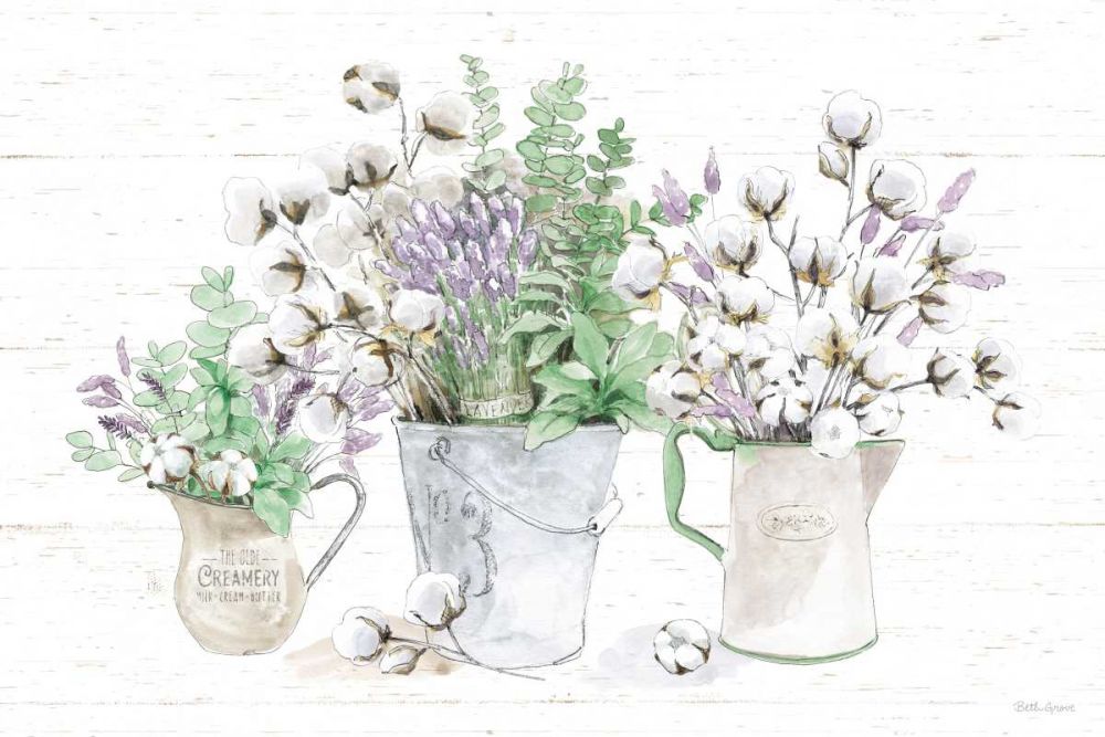 Farmhouse Cotton I Sage art print by Beth Grove for $57.95 CAD