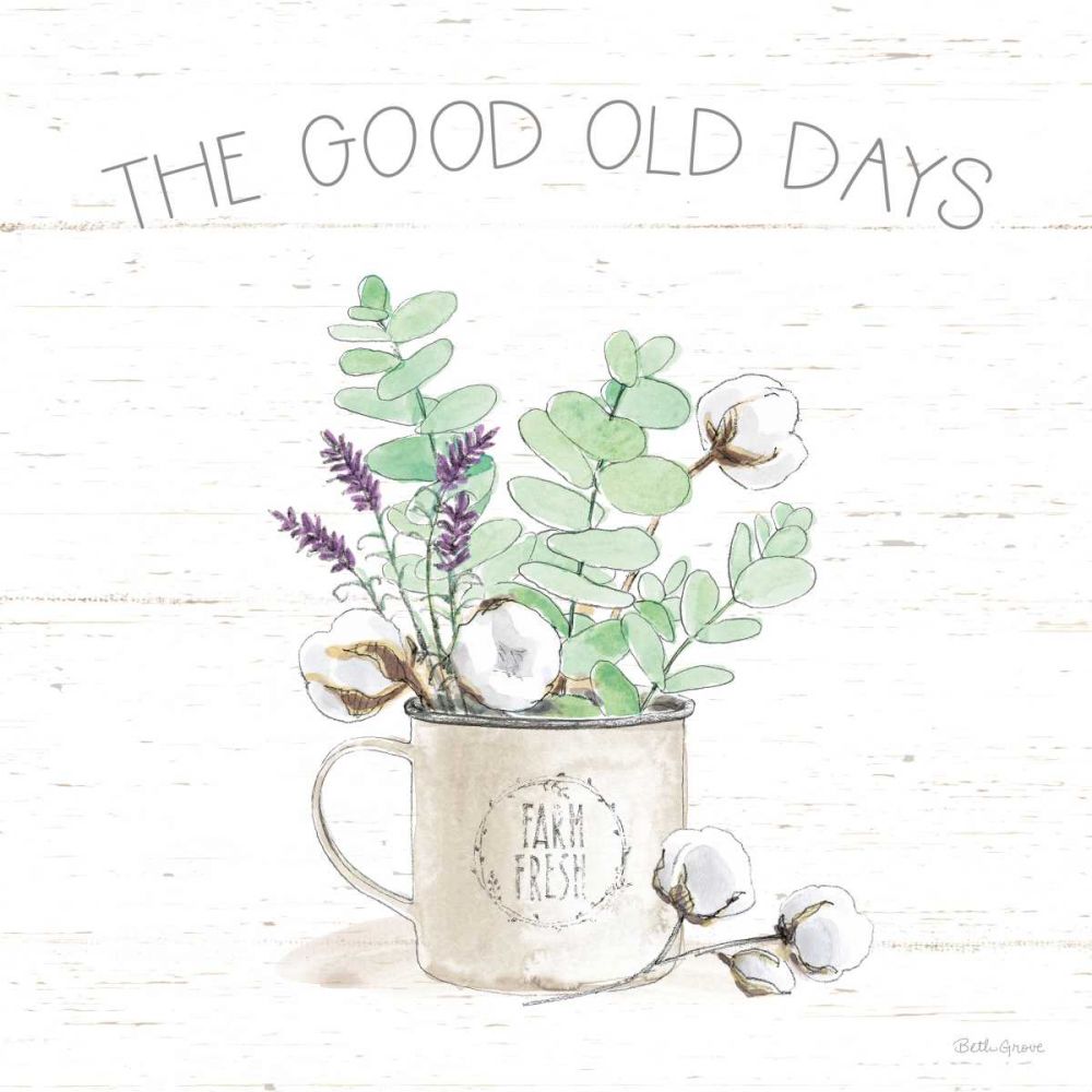 Farmhouse Cotton III Sage art print by Beth Grove for $57.95 CAD