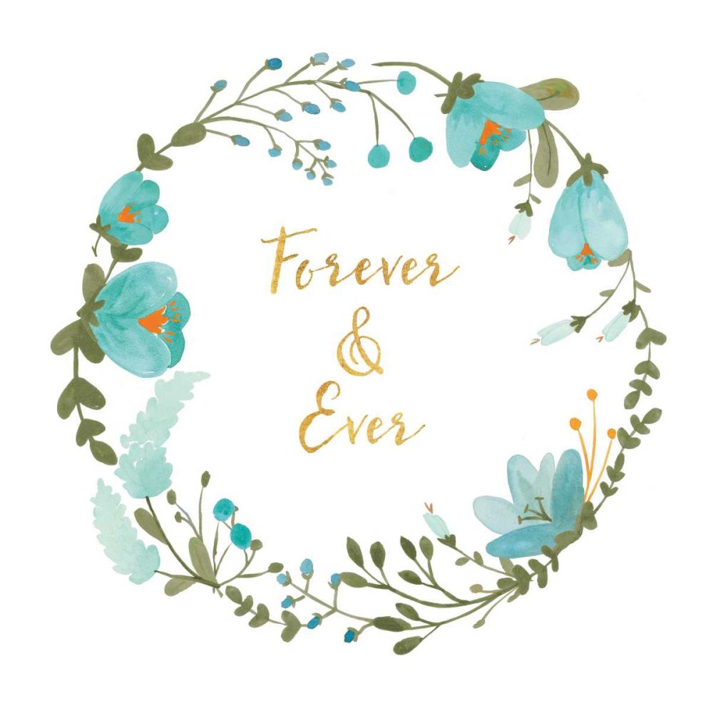 Romantic Floral I Blue art print by Wild Apple Portfolio for $57.95 CAD