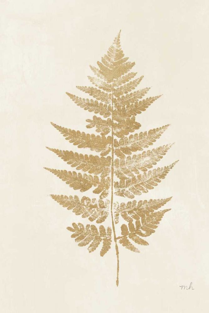 Fern Print I Gold No Shiplap art print by Moira Hershey for $57.95 CAD