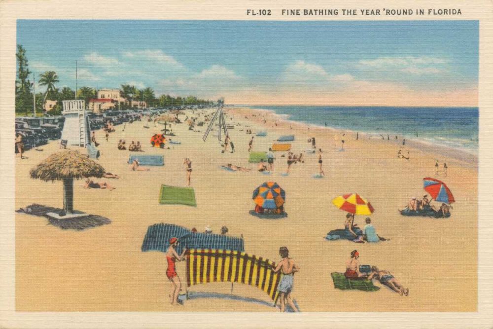 Beach Postcard I Plain Border art print by Wild Apple Portfolio for $57.95 CAD