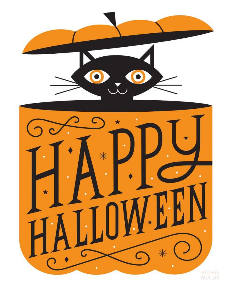 Pumpkin Kitty art print by Michael Mullan for $57.95 CAD