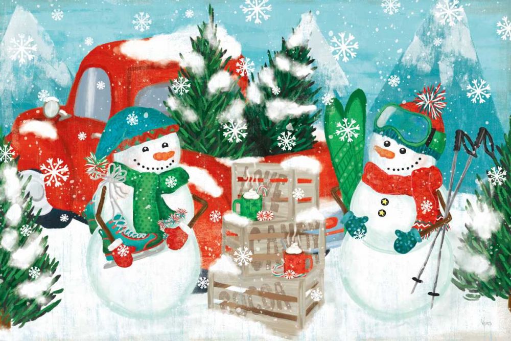 Snowy Fun I art print by Veronique Charron for $57.95 CAD