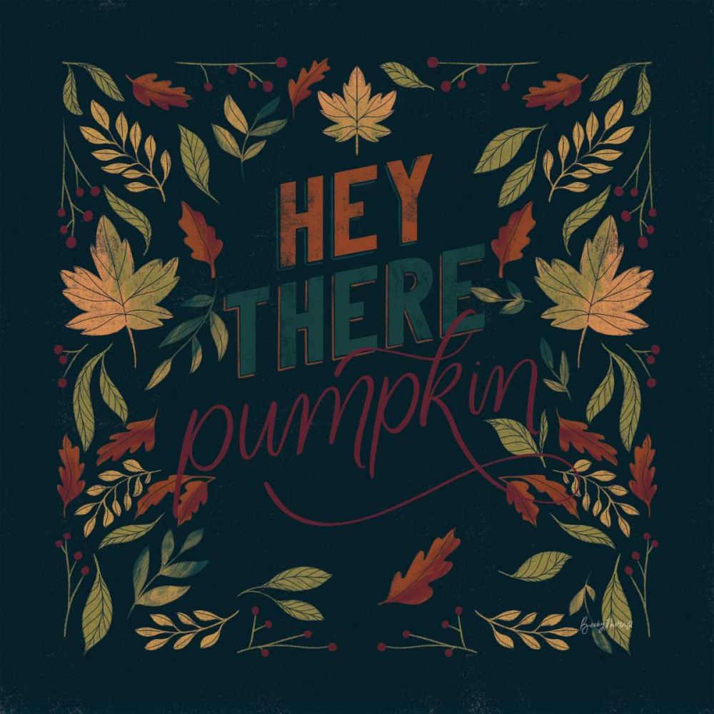 Autumn Sayings I Pumpkin art print by Becky Thorns for $57.95 CAD